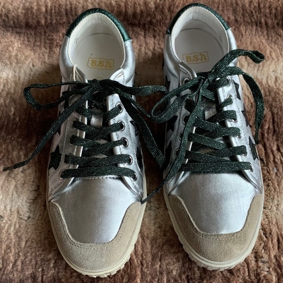ASH Majestic Star Motif Trainers Silver & Emerald - Picture 3 of 10